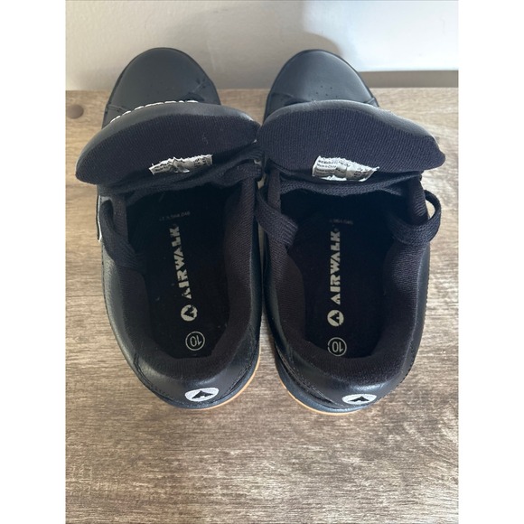 Vintage Airwalk‎ Skater Shoes Chunky Fat Tongue Men's Size 10 Black Leather Y2K - Picture 8 of 12